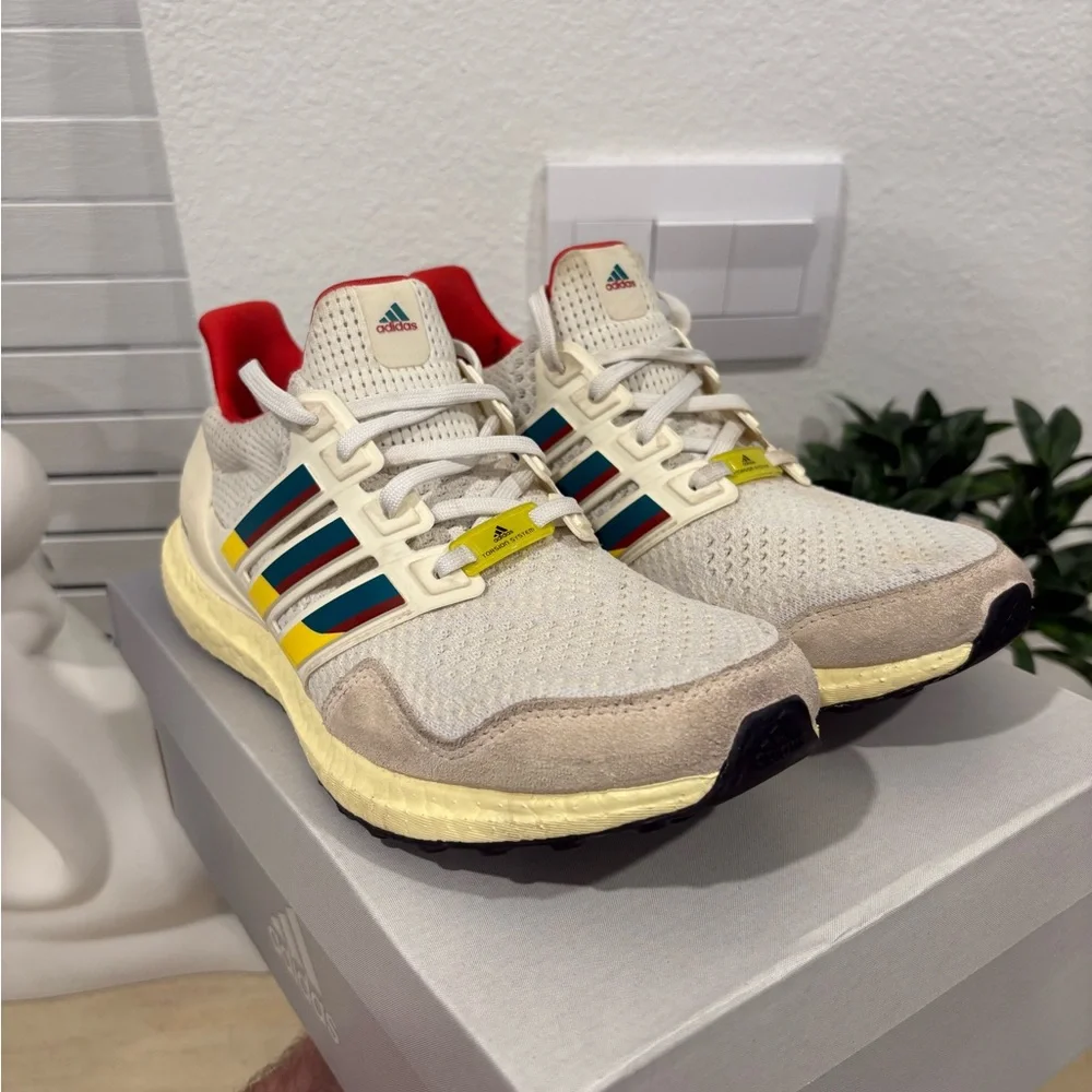 Adidas Cream and Multicolor Ultra Boost 1.0 Shoes - Picture 8 of 10